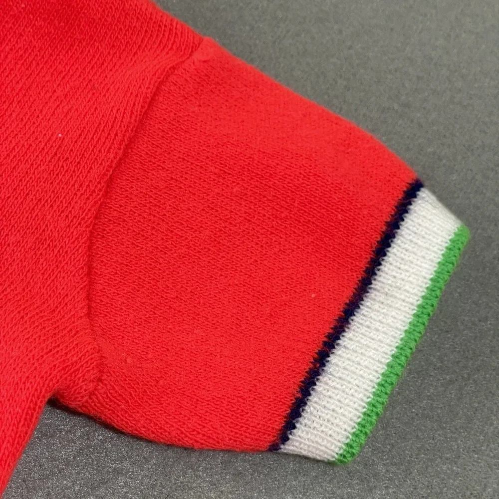 Vtg 70s Handmade One‎ Pc Jumpsuit Soft Spun boy knit 18 month Football Helmet
